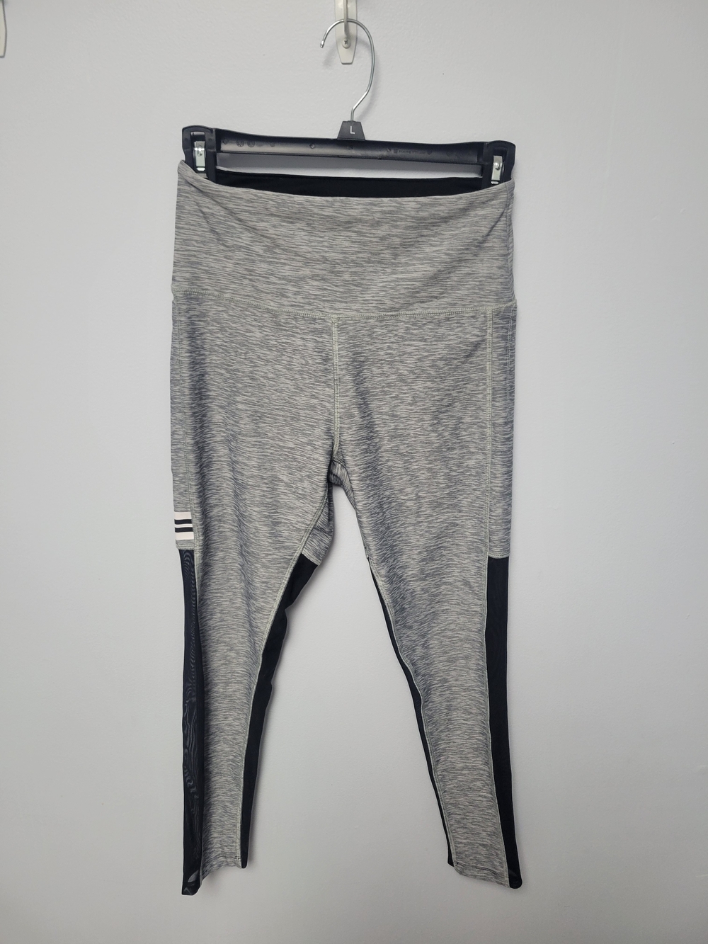 PINK Victoria's Secret Gray Leggings with Black Side Panels